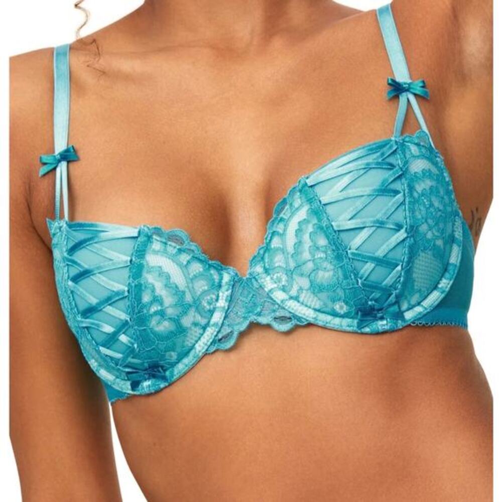 Adore Me Enny Contour Bra 46DDD Floral Balconette Underwire‎ Romantic Feminine